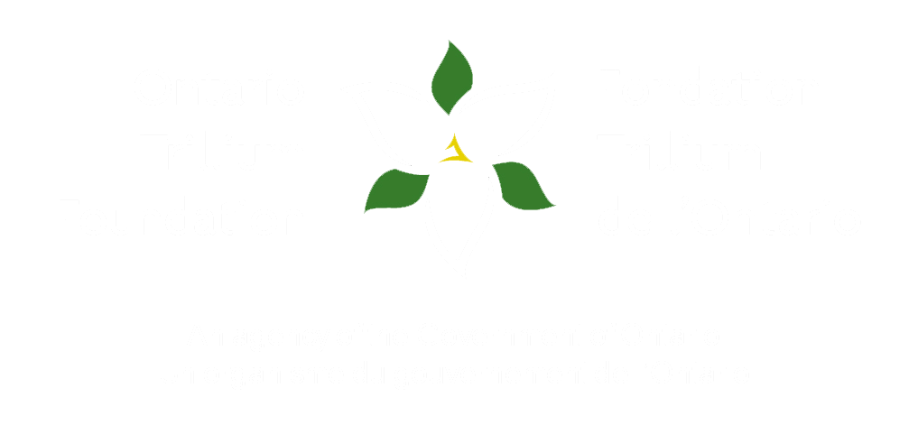 Ontario Trillium Logo White