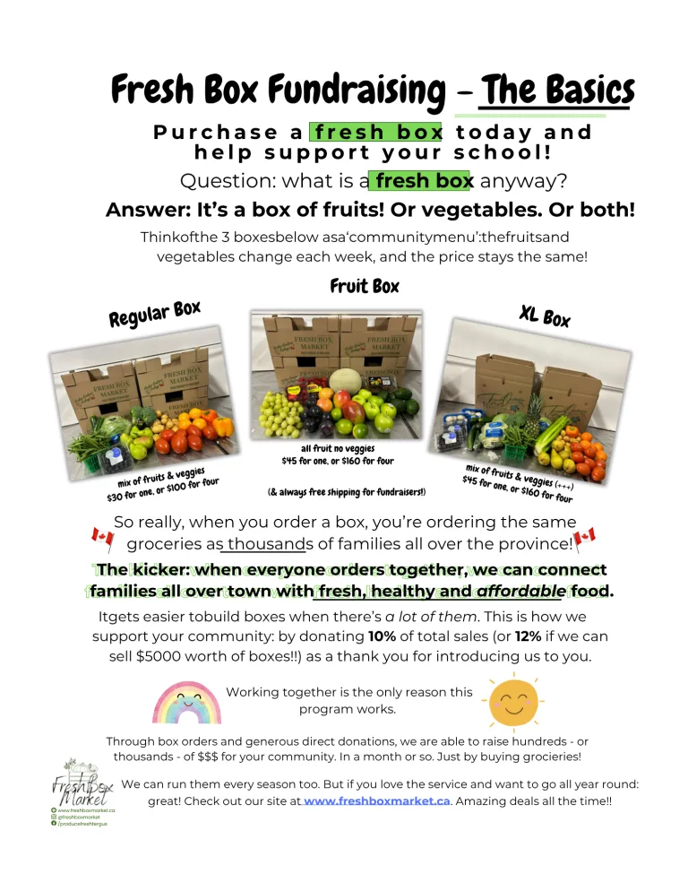 Copy of Fresh Box Market Fundraiser 1