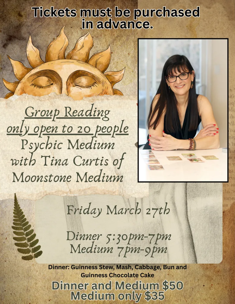 Interest Sheet for a Psychic Medium with Tina Como Curtis 3